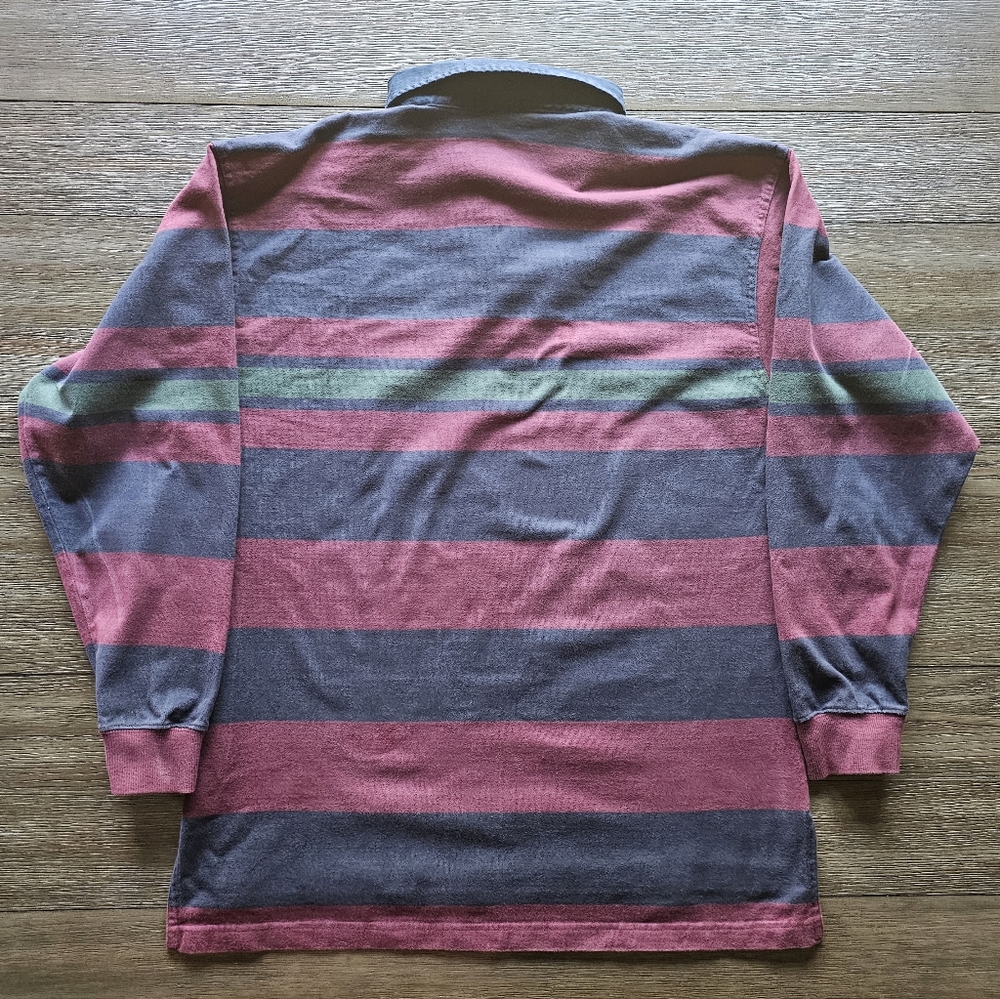 Vtg Gant Usa Embroided Logo Polo Rugby Longsleeve Tee